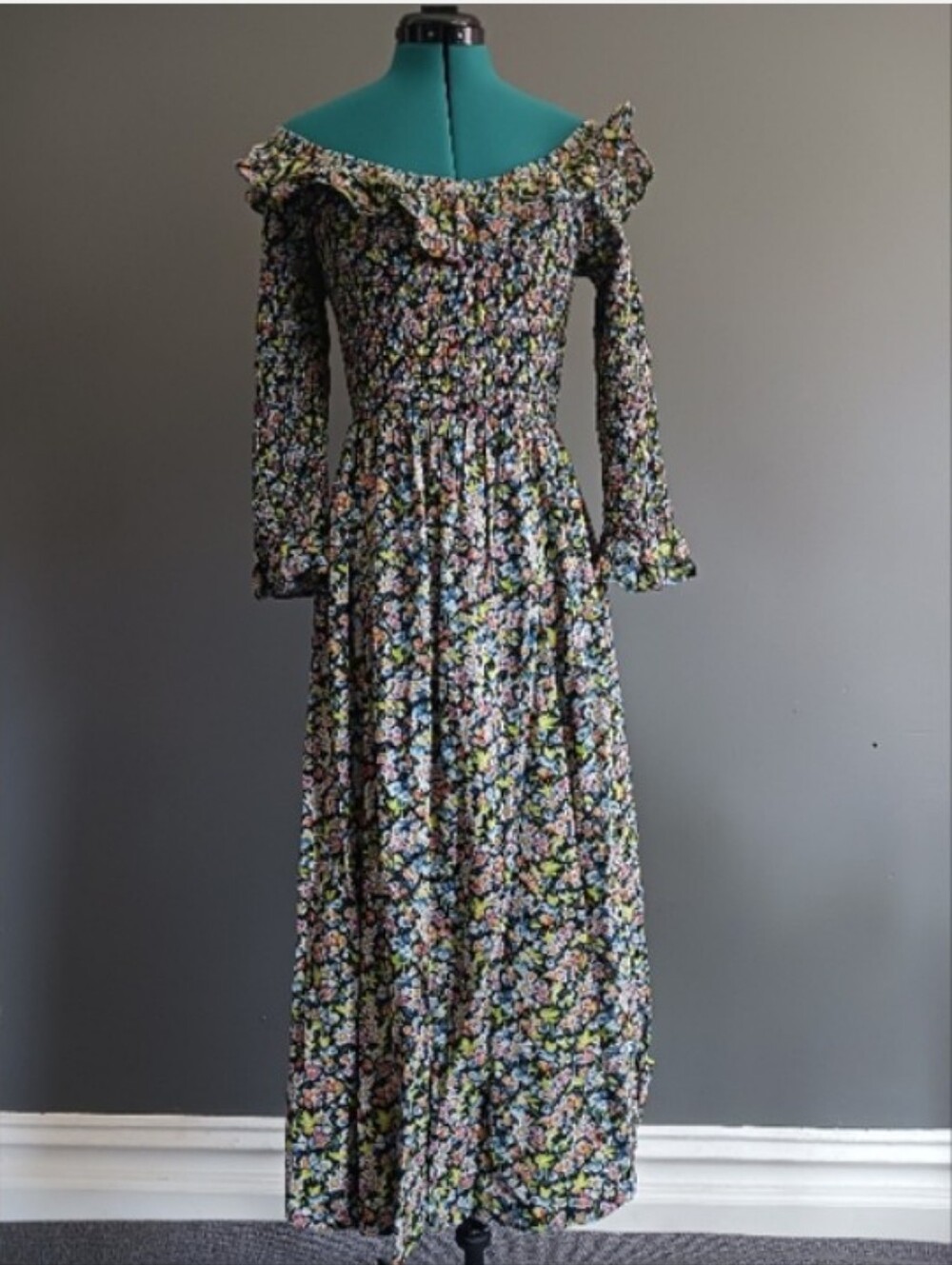 NWT DOEN Rosenda Floral Cotton Maxi Dress Size M